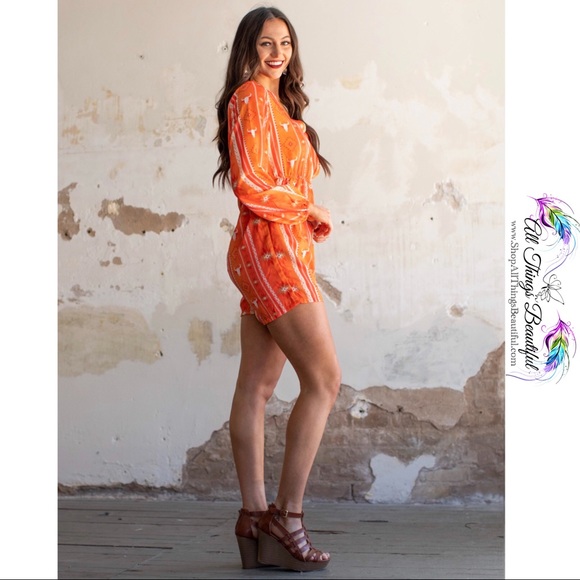 •L&B Tallahassee Romper• Western Elements Print• - Picture 3 of 6